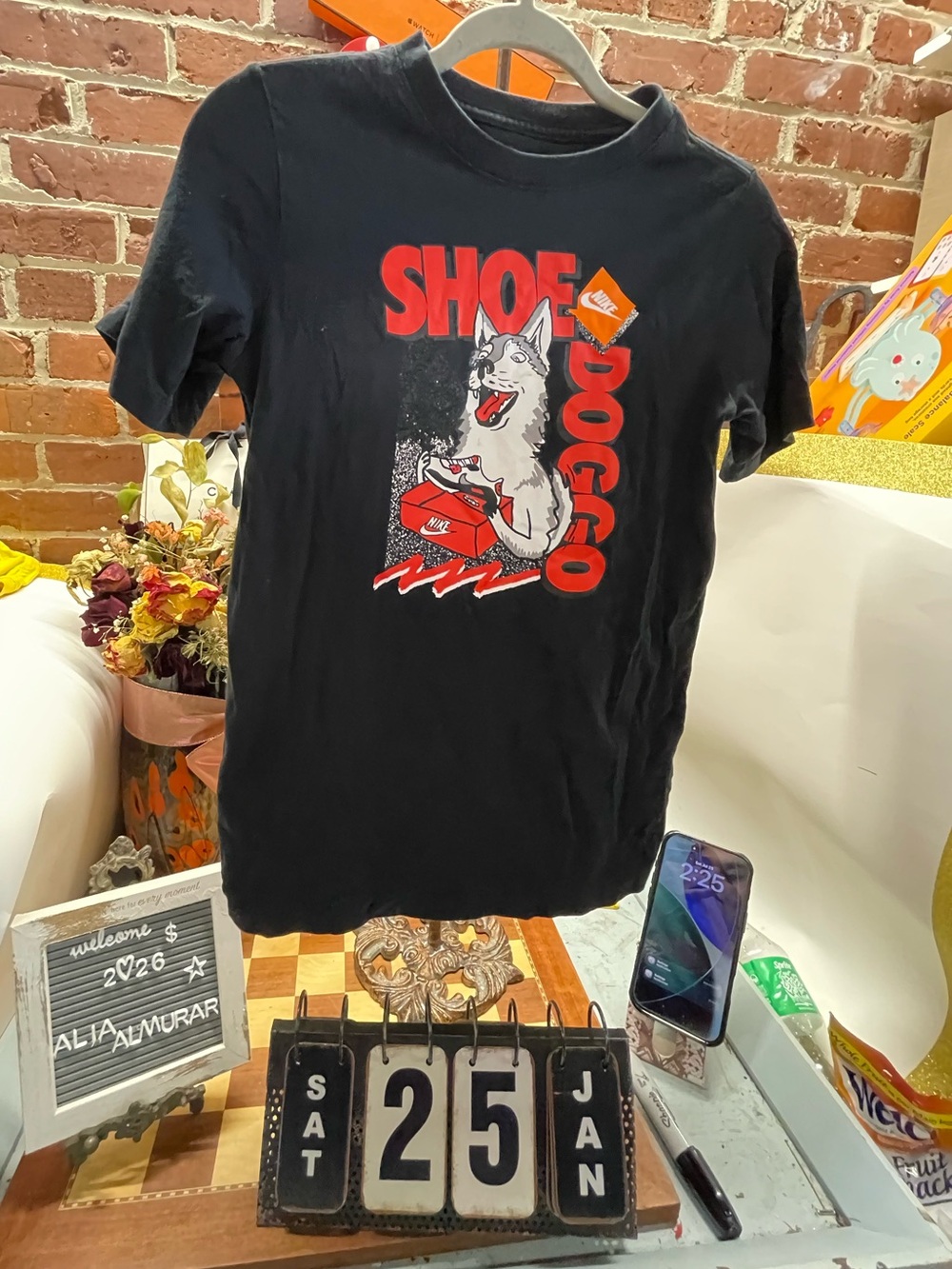 Nike Kids' Black 'Shoe Doggo' Graphic Tee